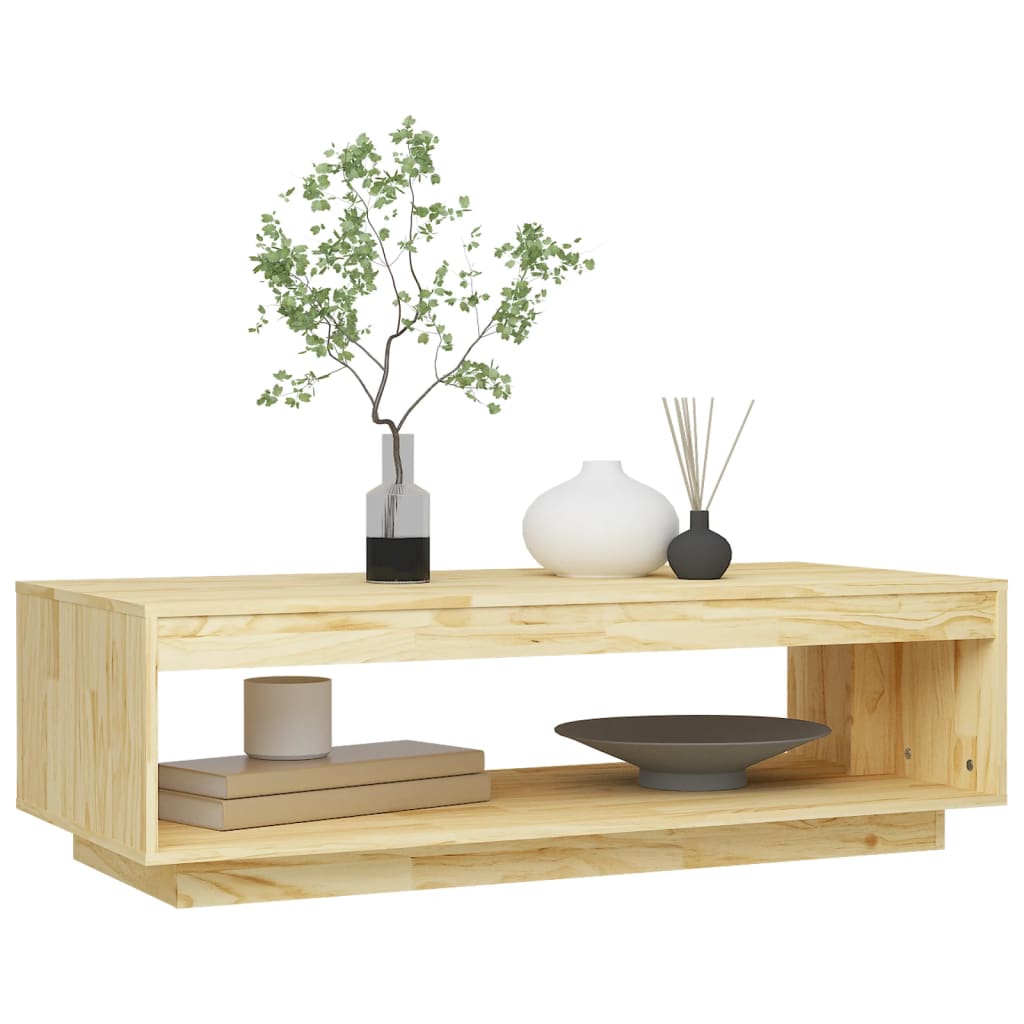 Table Basse 110X50X33,5 Cm Bois De Pin Massif