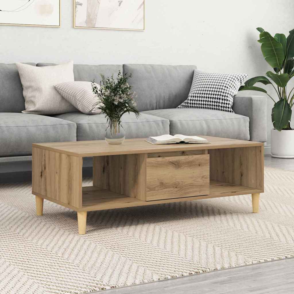 Table Basse Blanc 102 X 55 X 35 Cm Bois D'ingénierie