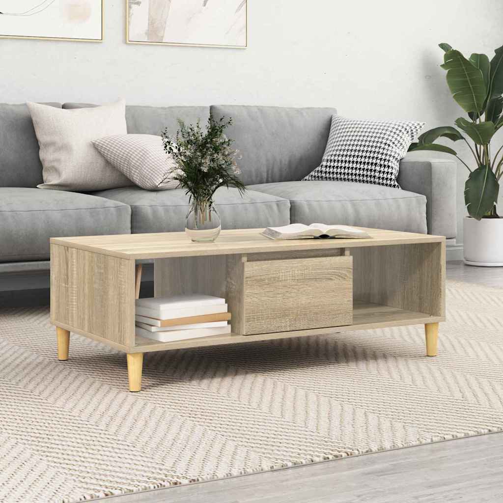 Table Basse Blanc 102 X 55 X 35 Cm Bois D'ingénierie